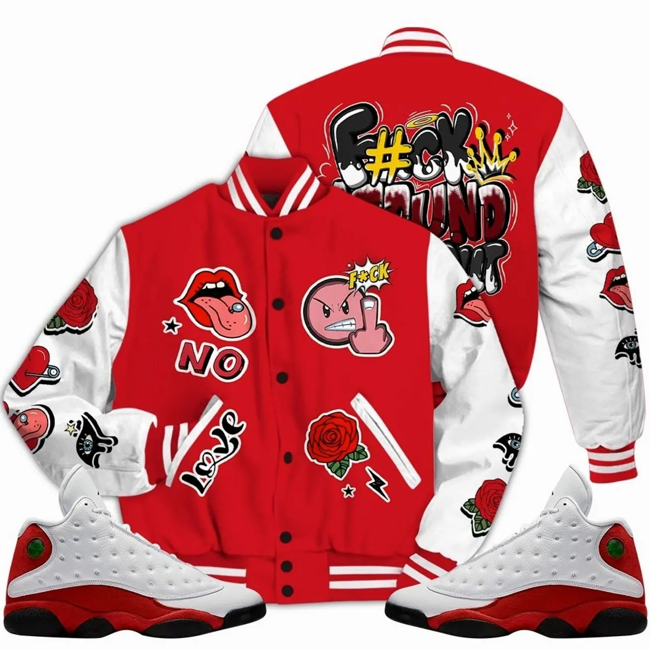 Retro 13 Chicago Varsity Jacket, Chicago 13s Outfits, Around Find Out Shirt Unisex T-Shirts To Match Sneakers, Streetwear Style Urban