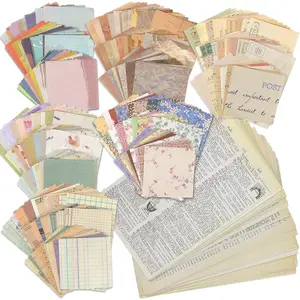 417 PCS Vintage Scrapbooking Paper & Stickers Set, Journaling Supplies for DIY Crafts, Album, Travel Journal & Art Creation