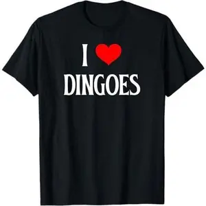 I Love Dingoes I Heart Dingoes Dog Lover Australian Dog T-Shirt