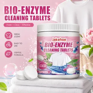 20-Pieces Biodegradable Laundry Detergent Tablets, Quick-Dissolving Eco-Friendly Home Cleaner, Powerful Stain-Removing Home Care Solution