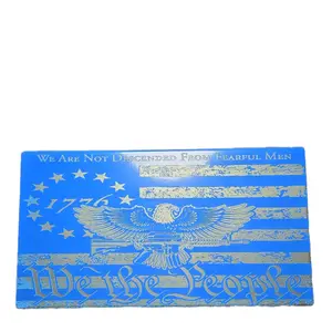 Patriotic Laser Engraved Mini Toolbox with 1776 Eagle Design and We the People Quote