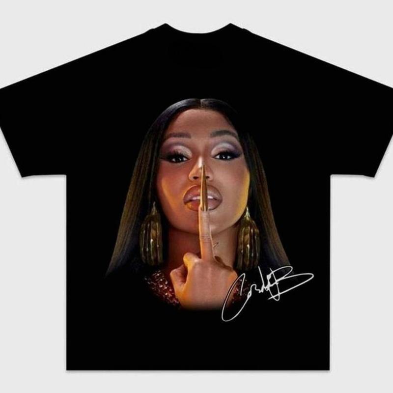 CARDII B TEE, Rapper shirt, Big face Sweatshirt, Gift for Him Gift for Her, Fan Gift, rap merch shirt, Graphic Tees GN WZI SIZ_summer clothes women plus size clothes Top Crewneck Shortsleeve