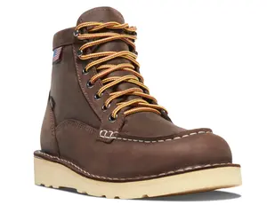 Danner Bull Run GTX Men's Brown Steel Toe Work Boots Waterproof Leather EH Rated Durable Construction Round Toe