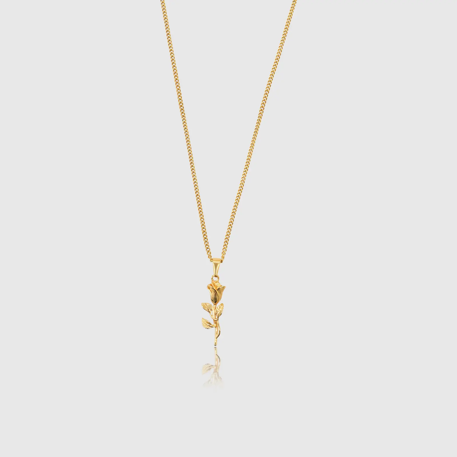 Damon LA - Rose Necklace - Gold/Silver - Male Female - Pendant - Gift