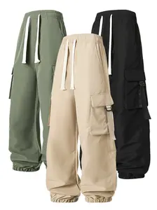 3-Pack Work Pants Loose Fit for All Seasons Large Pockets Outdoor Wear Minimalist Men's Style Menswear Trouser summervibes