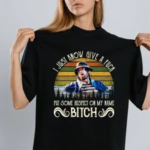 I just know give a fck. Put some respect on my name Bich Happy Gilmore TShirt, Funny Movie Tee