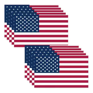 10pcs American Flag Car Stickers, Self-Adhesive Car Decals, Car Vehicle Decoration, Side Decals, Car Window Decal, Windshield Sticker, Perfect for Cars, Trucks, Motorcycles, Laptops Decoration, Car Stickers, Unique Gifts for Friends and Family