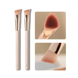 Angled Under Eye Concealer Brush for Liquid Cream  Brightening Concealer Trangle Small Nose Contour Foundation Makeup Brush 2-Pack
