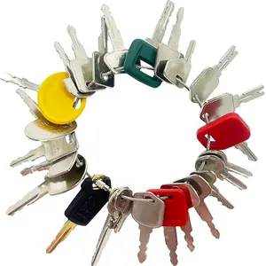 26PCS Multi Types Equipment Kit Set Construction Starter Ignition Ke-ys for CAT Oil Trunk JLG Door Mahindra 3200 CH510 Linde 702 802