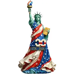 Statue of Liberty Figurine Decorations USA 250th Anniversary Merchandise, New York City and July 4th Souvenirs Gifts Modern Home Decor for Living Room Book Shelf Cabinets Table Ornaments(5 inch)