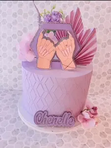 Geometric Pattern Cake Stencil for Perfectly Decorated Cakes