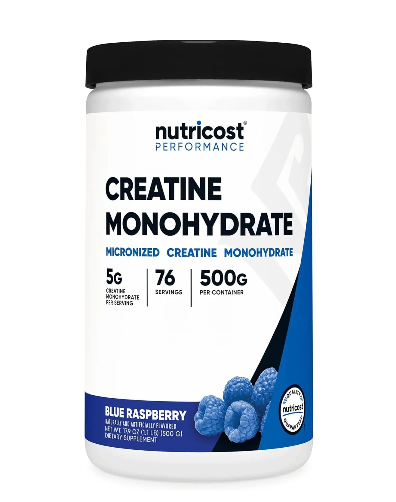 Nutricost Creatine Monohydrate Powder (Blue Raspberry), 500 Grams (1.1 LBS) Healthcare