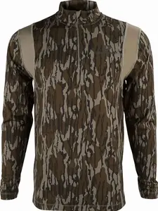 Unisex Camo Hunting Base Layer – Quarter Zip Long Sleeve Performance Outdoor Pullover Top