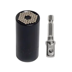 1pcs Multifunctional Manual Tool Set Universal Socket Wrench 7-19mm, Steel Structure, Hand Operated Ratchet Wrench, Service Tools