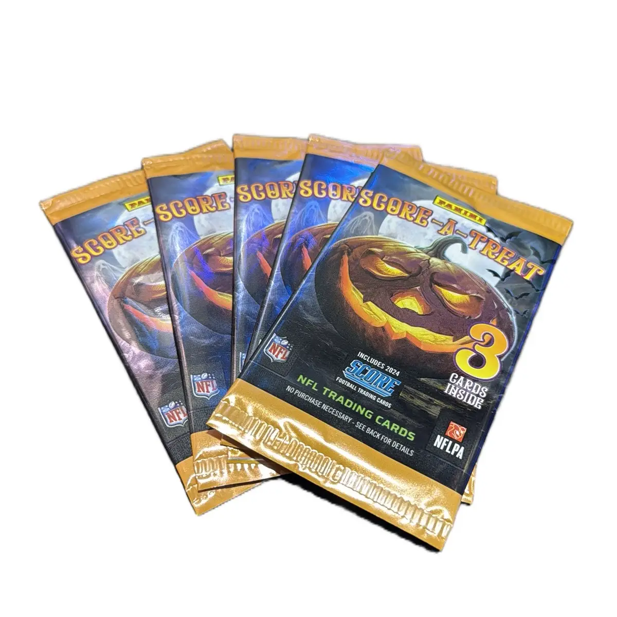 Dome A Box 2024 Score-O-Treat Sports Card Pack - 3 Collectible Cards Inside Featuring NFL Trading Cards for Collectors
