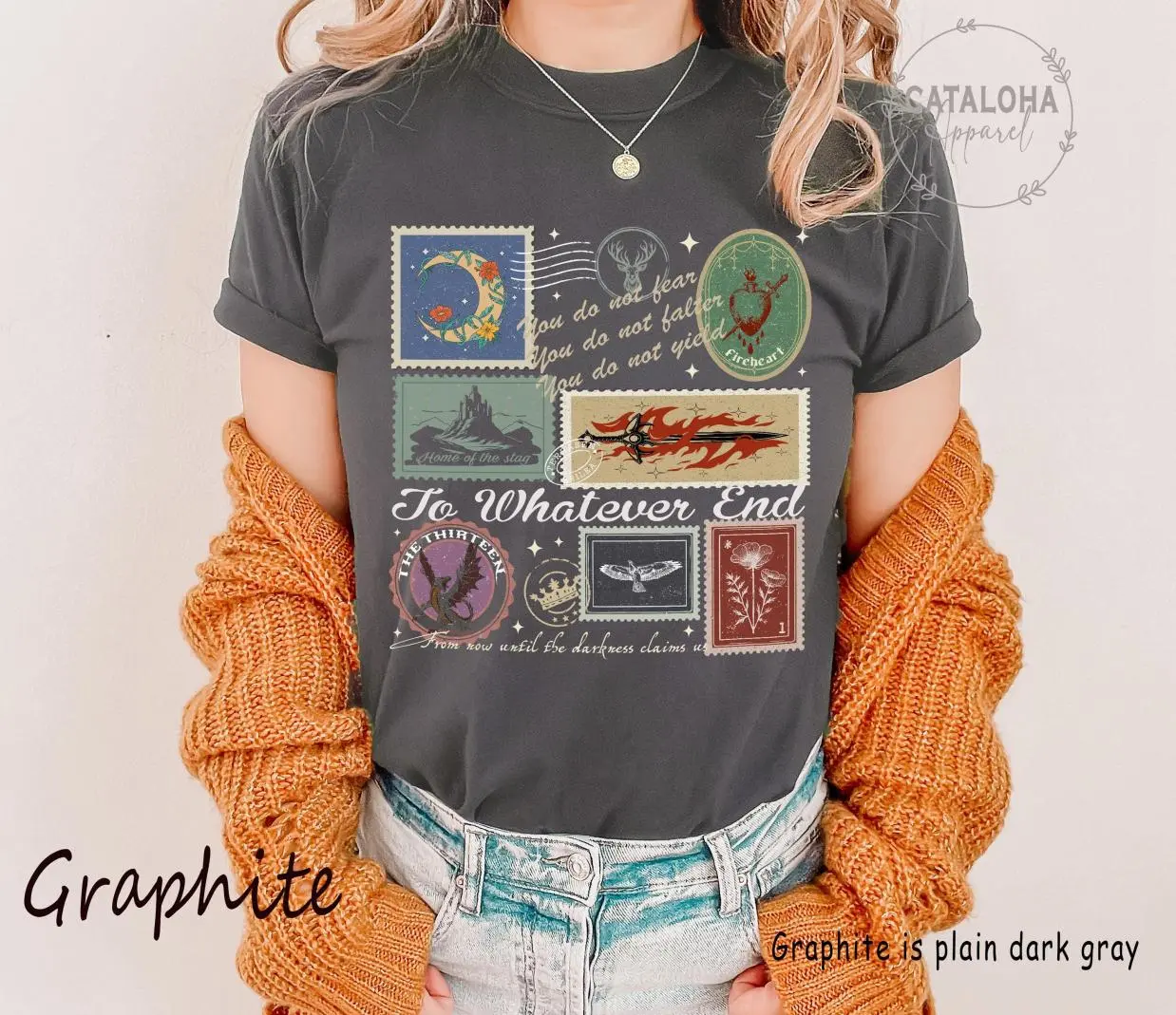 TOG shirt, Comfort Colors Throne of Glass T-Shirt, You do not yield, To whatever end shirt, The thirteen tshirt, Fireheart Terrasen Aelin, Fun Graphics, Easy to Wear, Just Throw It On