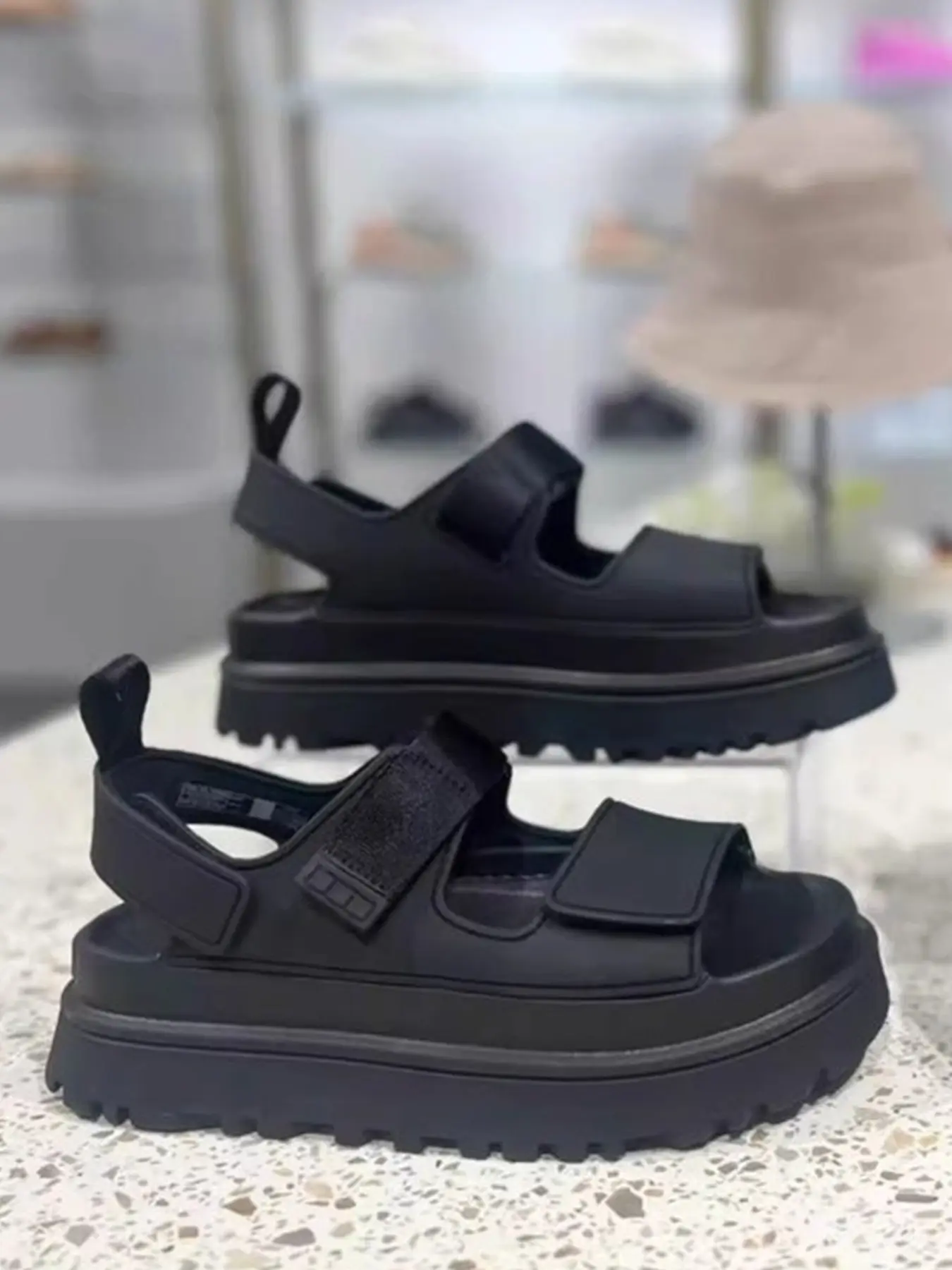 New Thick Sole Velcro Mid-Heel Wedge Beach Sandals Open Toe Shoes for Spring Summer 2026, Large Size Beach Walking Shoes, Casual British Style, Boho Style Wedge, Bohemian Vacation Outdoor Hiking