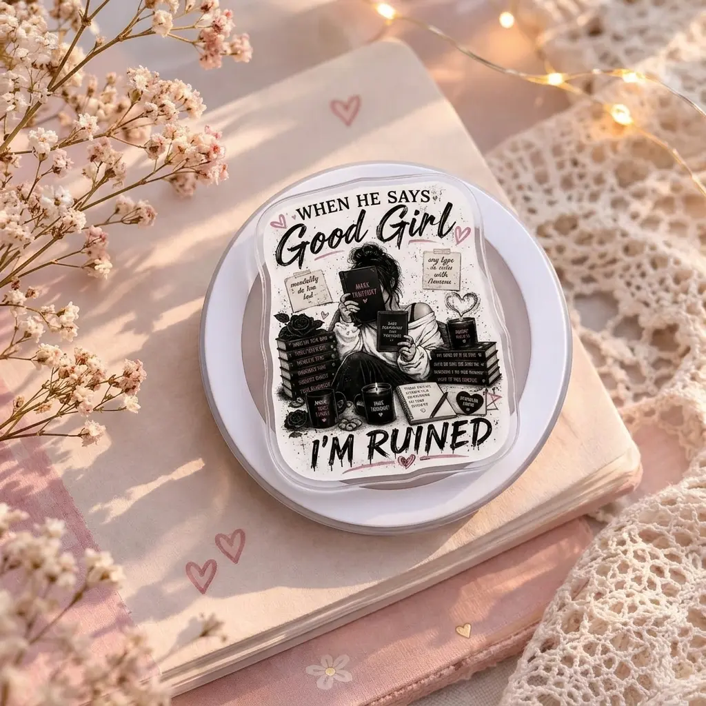 BookTok Phone Grip, Funny Reader Griptok, Aesthetic Book Lover Phone Stand, Sassy Reading Quote Accessory, Perfect Gift for Bibliophiles