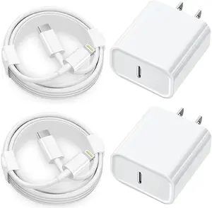iPhone 14 13 12 11 Super Fast Charger 2 Pack Cargador 20W Rapid USB C Wall Charger Block with 6FT Lightning Fast Charging Cable Cord for iPhone 14 13 12 11 Pro Max/Xs Max/XR/X/8 Plus/iPad Pro Air Mini