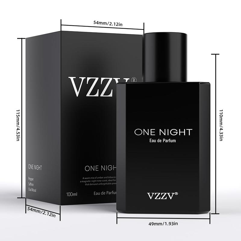 One Night Cologne for Men, Long-Lasting Men's Eau de Parfum 3.4Oz, Captivating & Irresistible Aura Scent for Nightclub, Date Night & Evening Events, Boost Confidence & Attraction