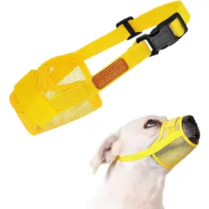 Dog Muzzle for Small Dogs – Soft Cotton Mesh, Adjustable & Breathable Muzzle for Biting, Barking, Grooming, Vet Visits, Training – Lightweight & Comfortable Fit (S)