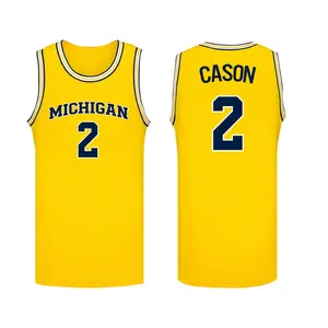 Michigan Yellow Basketball Jersey #2 Cason Fan Shirt, College Style Sleeveless Tank, Game Day Outfit, Sports Fan Gift for Men Women