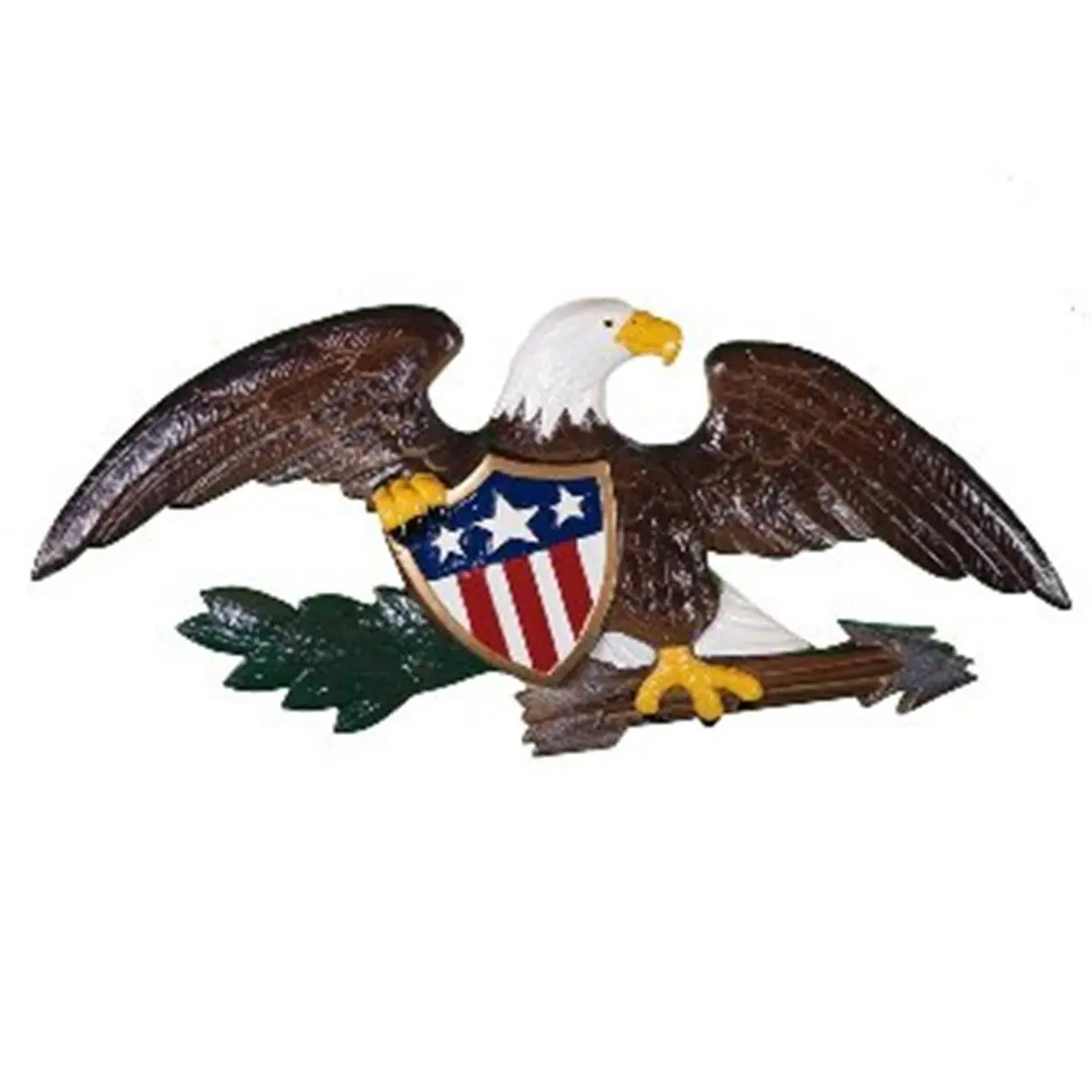 212 MAIN Wall Eagle Sculpture, 23-inch Deluxe Cast Aluminum Decor, Hand Painted for Indoor Wall Mounting and Interior Decoration, Interior Decoration Accessories, Home Decor Ornaments, Natural, Wall Decoration