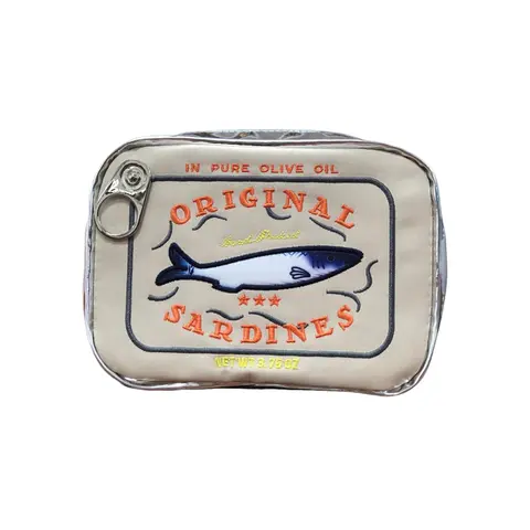 Sardine Pattern Storage Bag, 1/5 Counts Cute Makeup Bag, Creative and Convenient Cosmetic Bag for Men and Women, Cosmetic Pouch, Beauty Storage Pouch, Cosmetics Bag
