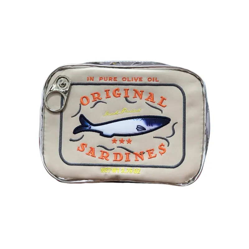 Sardine Pattern Storage Bag, 1/5 Counts Cute Makeup Bag, Creative and Convenient Cosmetic Bag for Men and Women, Cosmetic Pouch, Beauty Storage Pouch, Cosmetics Bag