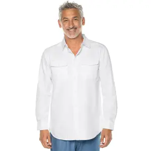 Men's Carson Chambray Long Sleeve Shirt | White Chambray