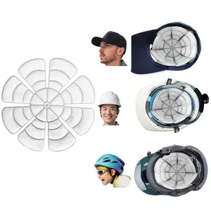 2Pcs Summer Cooling Ice Pad, Hard Hat Liner Sun Protection Ice Patch, Cool Sensation Head Cooling Gadget, Breathable Summer Heat Relief Hat Pad