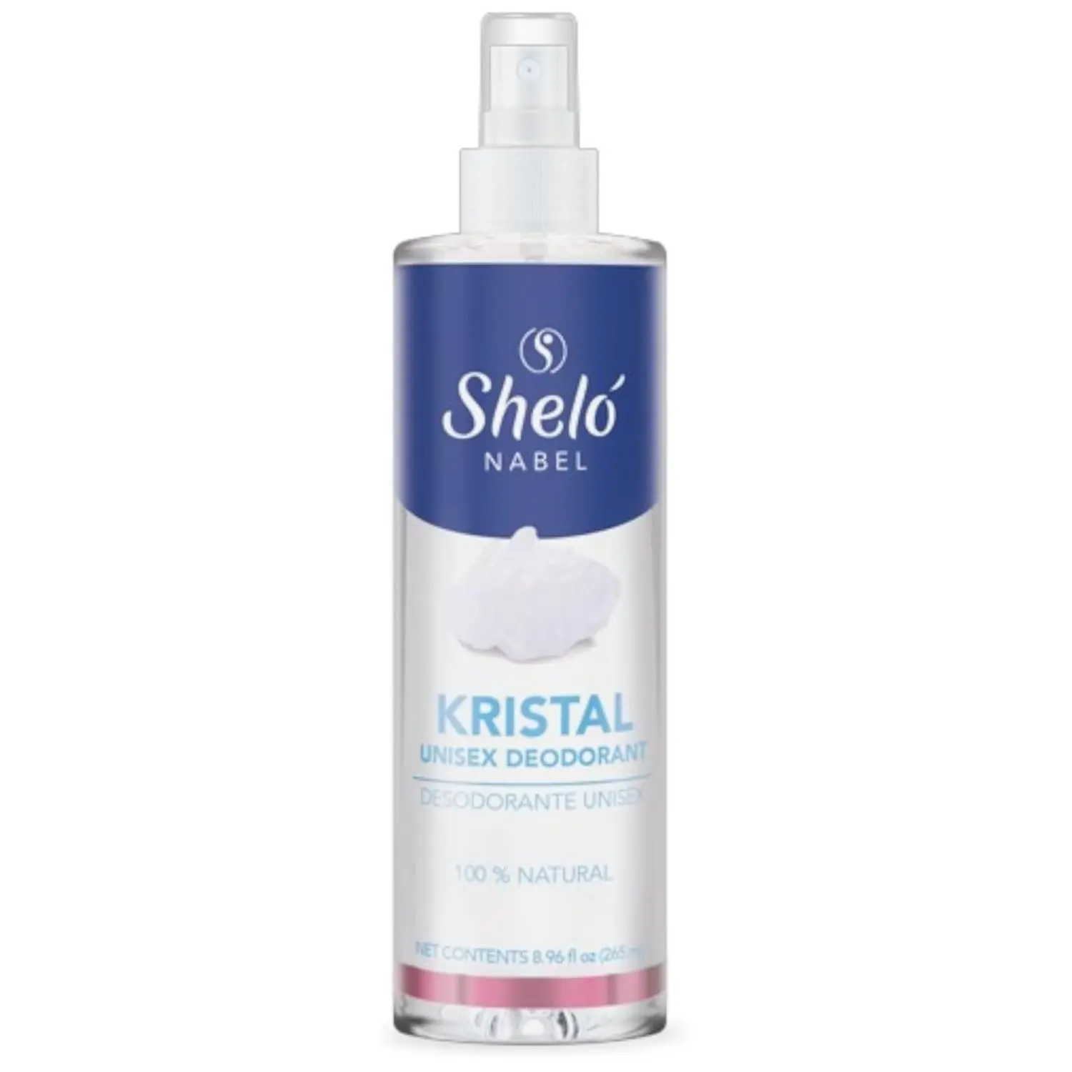 Shelo Nabel Kristal Unisex Deodorant 8.96 Fl Oz - Natural Mineral Bactericide for Men & Women - Eliminates Bad Smell & Perspiration - 100%  Sensitive Natural Formula Body Care