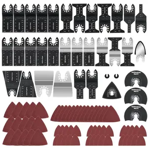 96Pack Oscillating Tool Blades, Multitool Kit  Wood, Metal, Plastics Cutting, Quick Release Multi Tool Blades Kits  Dewalt, Rockwell, Ryobi