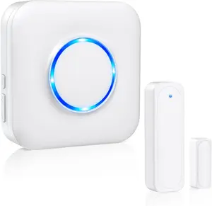 Door Chime,  Wireless Door Open Contact Sensor Alarm Chime with 600 FT Range 58 Chimes 5 Volume Levels LED Indicators, Door Ringer Alert for Business/Store/Home/Office When Entering