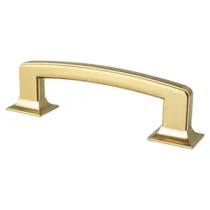 212 MAIN Berenson 96 mm Hearthstone Pull - Modern Brushed Gold Zinc Door Knob, Door Hardware
