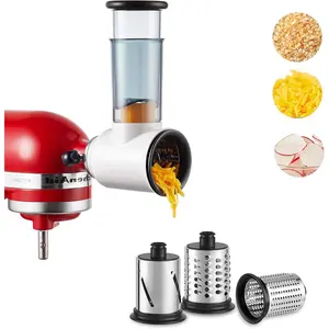 Slicer shredder attachment for kitchenaid stand mixer cheese grater attachment for kitchenaid stand mixer food processor with 3 blades by