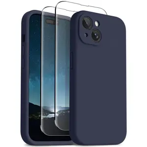 OTOFLY iPhone 15 Case with MagSafe Compatibility, 2X Screen Protectors, Soft Silicone Shockproof Anti-Scratch Full Body Protection, 6.1 Inch Screen, One Year Warranty