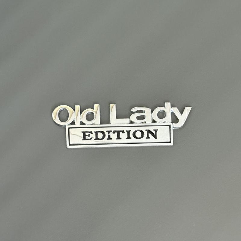 Old Lady Edition 3D Emblem Sticker Badge Funny Decals for Car Truck SUV Motorcycle Unique Design
