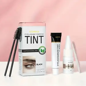 2 in 1 Eyebrow & Eyelash Tint Kit, Waterproof Long Lasting Eyebrow & Eyelash Dye Kit, Eyebrow Makeup Tool for Women, Eyebrow Dye Paste