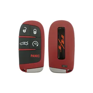 Red dodge Key Fob with 3D R/T Logo (Red letters, OEM Replacement)