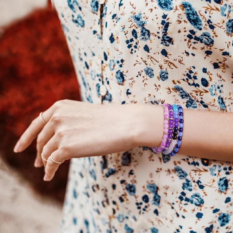 1368 count 6mm Glass Beads for Bracelets, 34 Colors  Beads for  Making,  Round Glass Beads for DIY Earrings Necklace Crafts with Spacer Beads and Charms, Solid and Gradient Colors