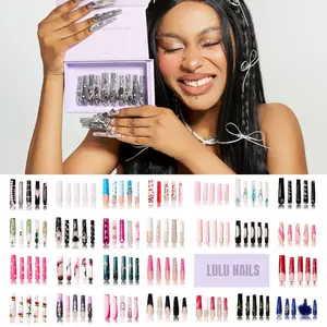 Lulunails Coffin Nails — 10 Pcs Long Nails Y-Series, Acrylic Press-On Nail Arts