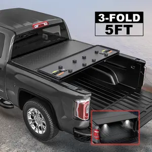 Tri-Fold Hard Truck Tonneau Cover For 2024-25 Toyota Tacoma Extra 5FT Short Bed