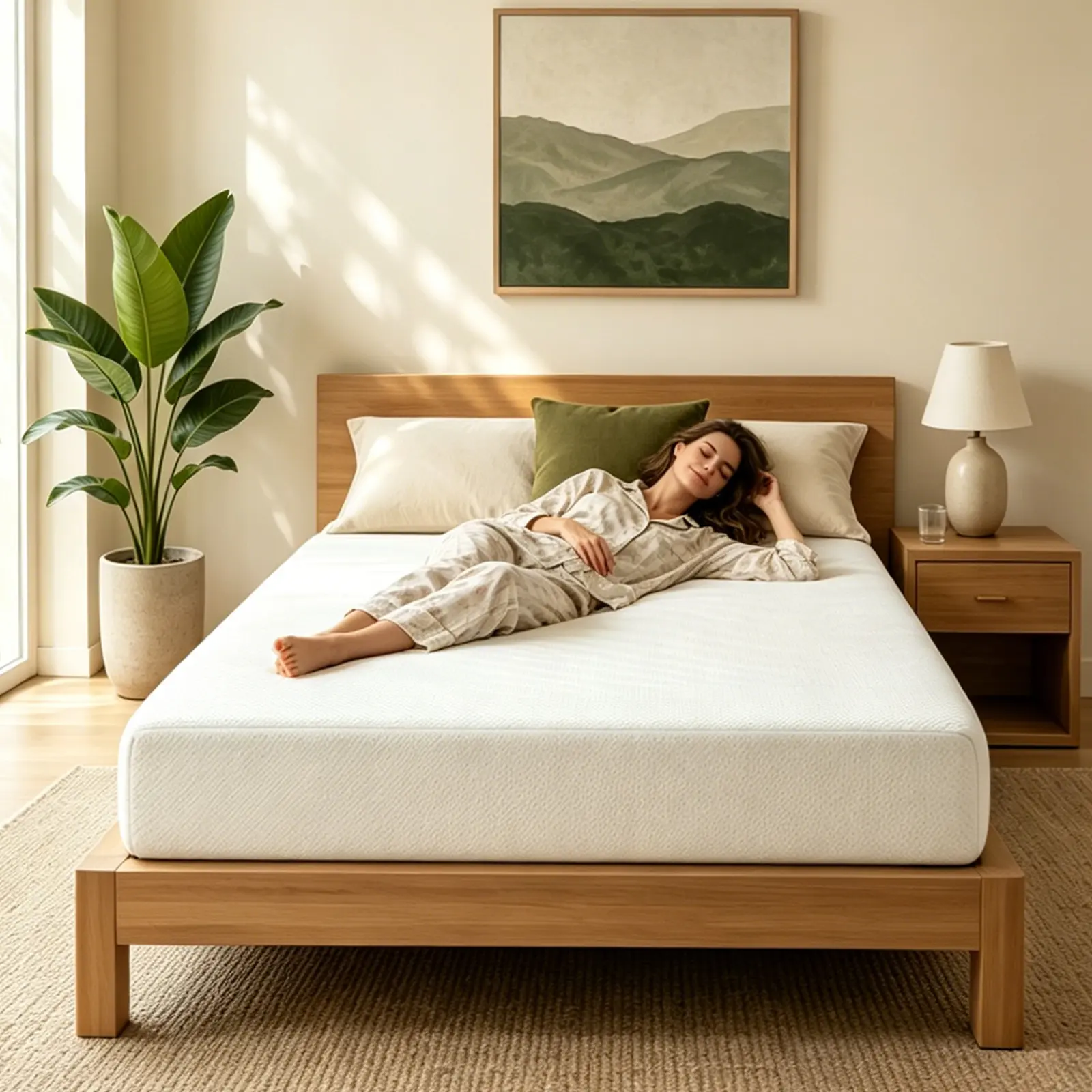Double Size Anti-Allergenic Memory Foam Mattress - Dormitory-Specific, Quiet, Comfortable Student Daily Bedding