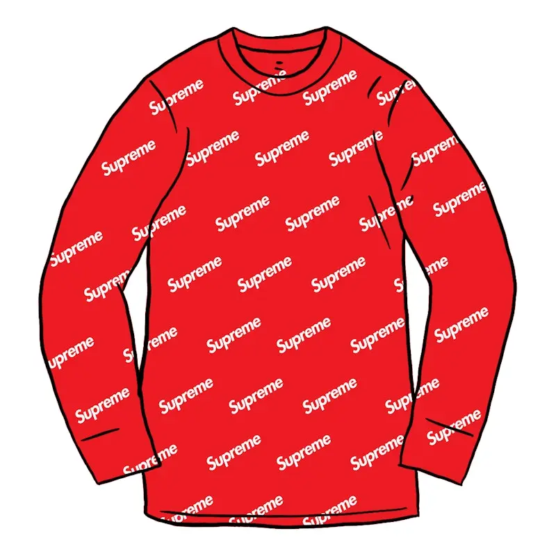 Supreme Hanes Thermal Crew (1 Pack) Red Logos (men) by StockX