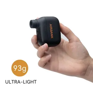 Mini Portable Bicycle Pump Rechargeable Air Inflator 100PSI 5V Type-C Bike Accessories for Bike Schrader Presta Tires AS100 AIRBANK