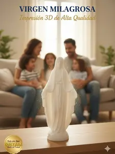 Imagen de la Virgen María — Escultura blanca 3D de devoción