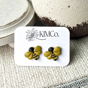 Bumble bee stud earrings