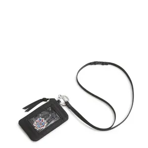 Vera Bradley Women's Premium Cotton Zip ID Pouch with Breakaway Lanyard Vera Bradley Women's Premium Cotton Zip ID Pouch with Breakaway Lanyard