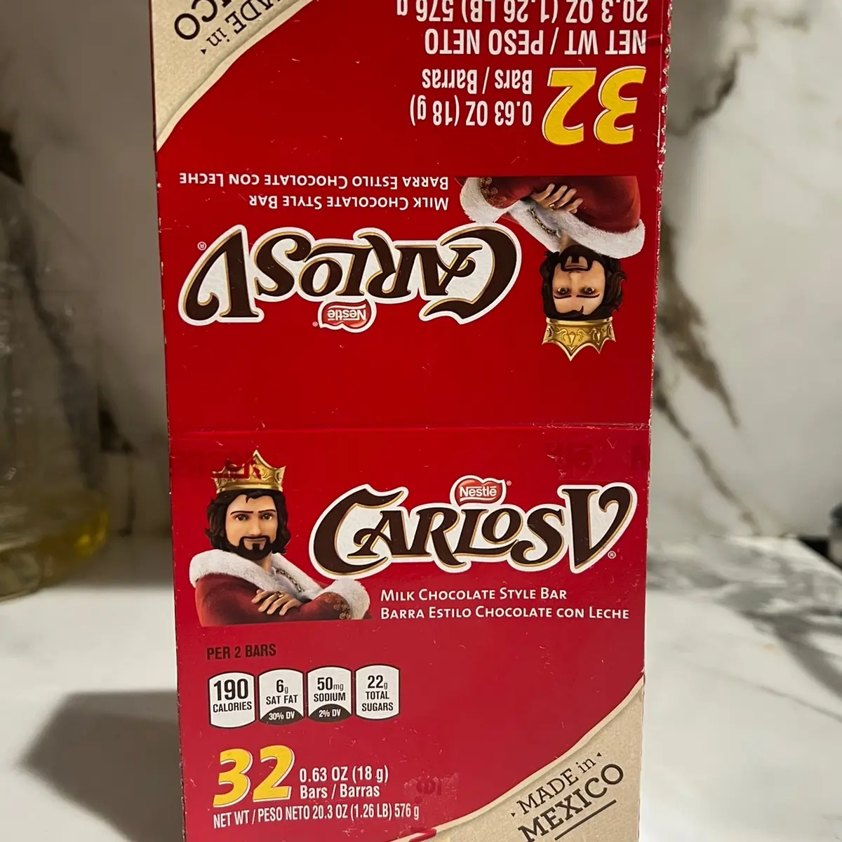 Carlos V chocolate bar 32 pieces